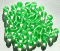 50 8mm Round Transparent Light Mint Green Glass Beads